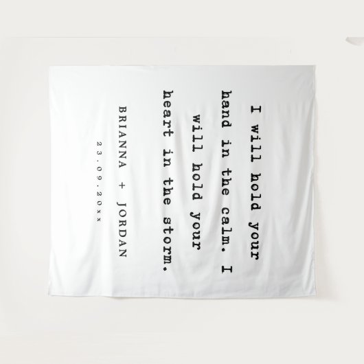 Custom Wedding Reception Love Quote Wedding  Wandkleed (Voorkant (horizontaal))