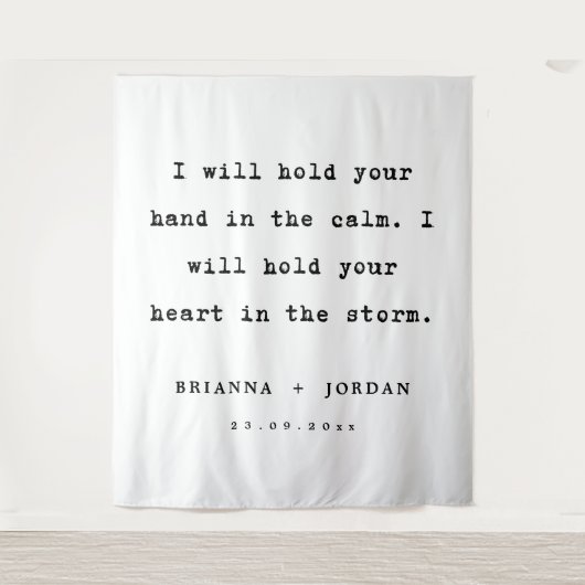 Custom Wedding Reception Love Quote Wedding  Wandkleed (Voorkant)