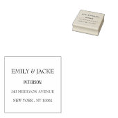 Custom Wedding Rubber Stamp Monogram Elegant Rubberstempel (Gestempeld)