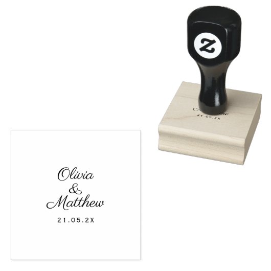 Custom Wedding Stamp- Elegant Personalised Design  Rubberstempel (Gestempeld)