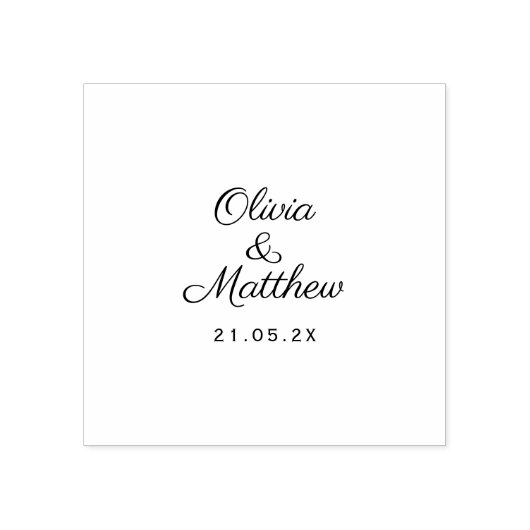 Custom Wedding Stamp- Elegant Personalised Design  Rubberstempel (Afrduk)