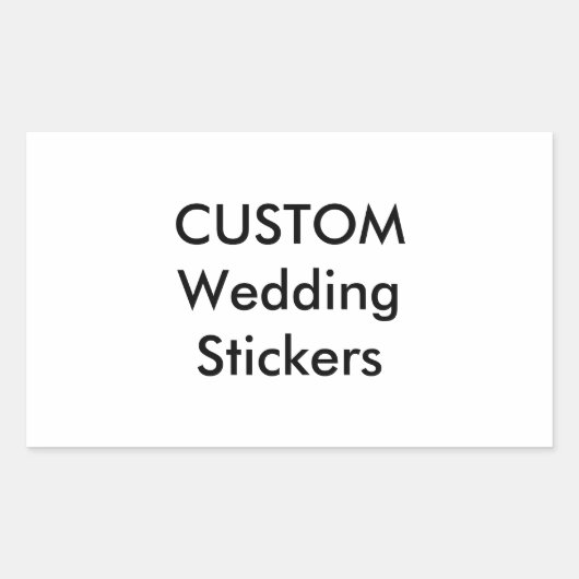 Custom Wedding Stickers RECHTHOEK GLANZEND (4 pk.) (Voorkant)