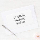 Custom Wedding Stickers RECHTHOEK GLANZEND (4 pk.) (Envelop)
