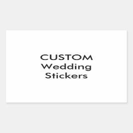 Custom Wedding Stickers RECHTHOEK GLANZEND (4 pk.)