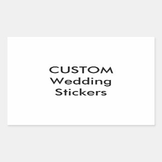 Custom Wedding Stickers RECHTHOEK GLANZEND (4 pk.)