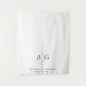 Custom Wedding Sweetheart Table Runner Decor Sign Wandkleed (Voorkant)