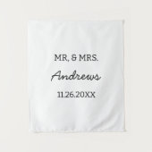 Custom Wedding Table Signs Personalized Reception  Wandkleed (Voorkant)