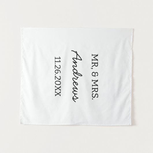 Custom Wedding Table Signs Personalized Reception  Wandkleed (Voorkant (horizontaal))