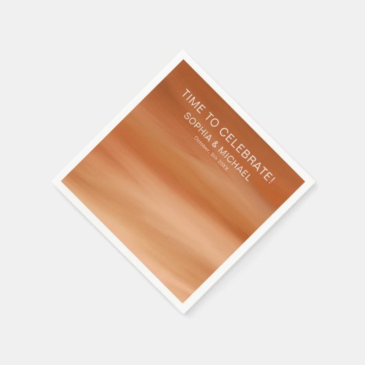 Custom Wedding Template Terracotta Autumn Fall  Servet (Hoek)