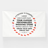 Custom Wedding Welcome Sign 6' x 10' Vinyl Banner (Horizontaal)