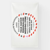 Custom Wedding Welcome Sign 6' x 10' Vinyl Banner (Verticaal)