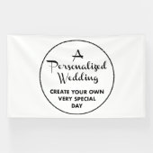 Custom Wedding Welcome Sign 6' x 10' Vinyl Banner (Horizontaal)