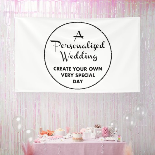 Custom Wedding Welcome Sign 6' x 10' Vinyl Banner (Feest)