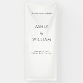 Custom wedding welcome sign, Linen Wedding Sign Spandoek (Verticaal)