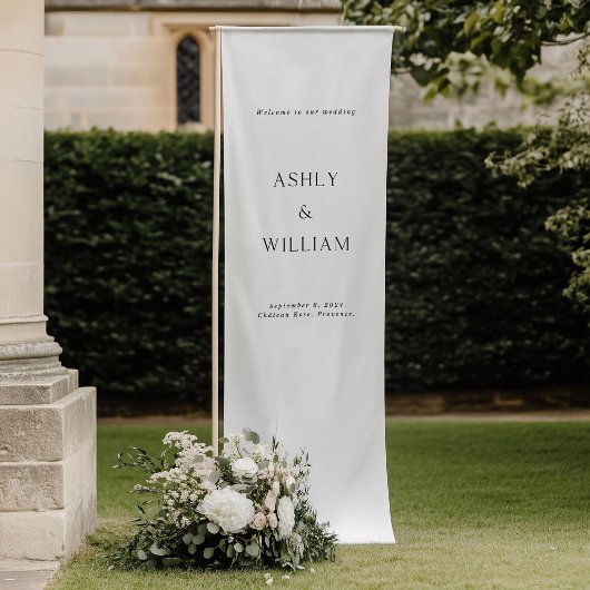 Custom wedding welcome sign, Linen Wedding Sign Spandoek