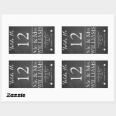 custom Wedding wine bottle label table number (Vel)