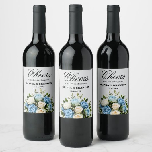 Custom Wedding Wine Label - Proost op de liefde Wijn Etiket (Flessen)