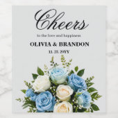 Custom Wedding Wine Label - Proost op de liefde Wijn Etiket (Enkel label)