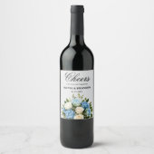 Custom Wedding Wine Label - Proost op de liefde Wijn Etiket (Voorkant)