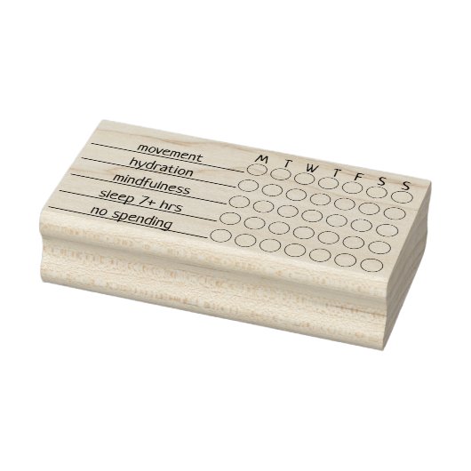 Custom Weekly Habit Tracker | 3" x 1.5" Journal Rubberstempel (Stempel)
