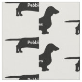 Custom Weiner Dog Silhouet Stof (Close Up)