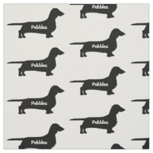 Custom Weiner Dog Silhouet Stof