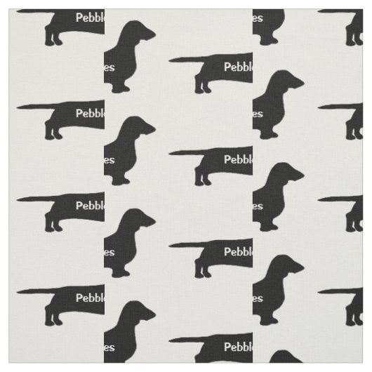 Custom Weiner Dog Silhouet Stof (Swatch)