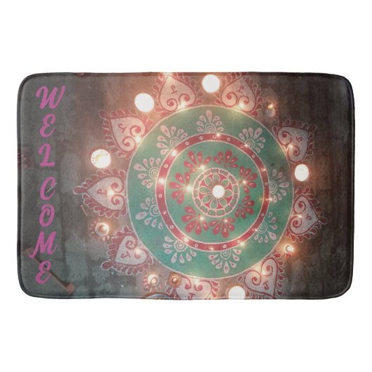 Custom welcome design  badmat (Voorkant)