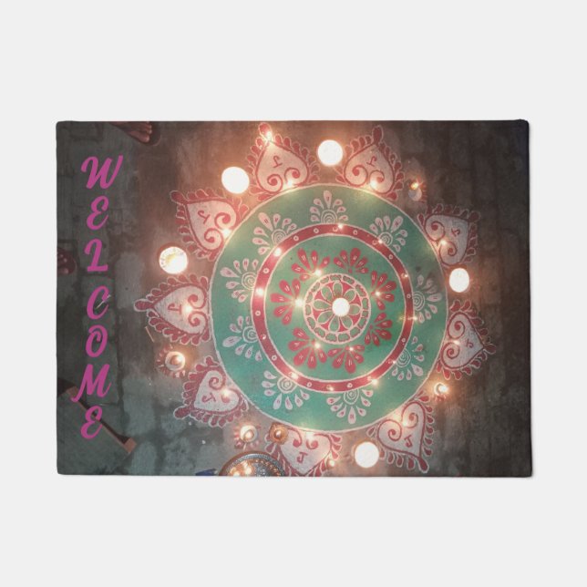 Custom welcome design  deurmat (Voorkant)