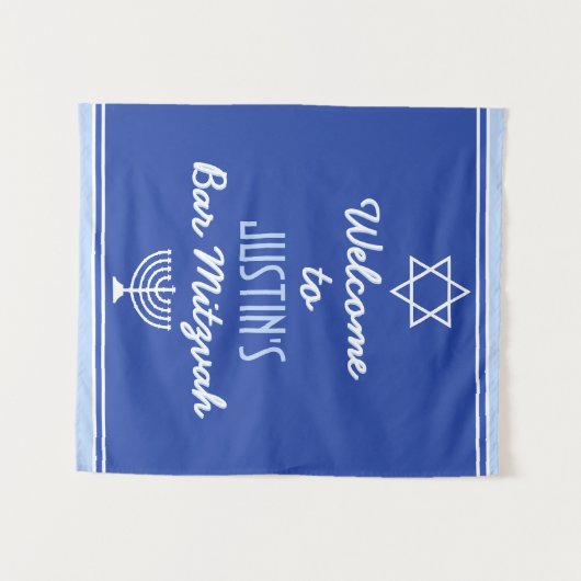 Custom Welcome for Bar Mitzvah Wandkleed (Voorkant (horizontaal))