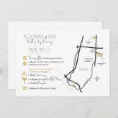 Custom Welcome Map Kaart voor ALEX & MARK (Voorkant / Achterkant)