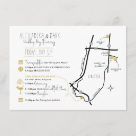 Custom Welcome Map Kaart voor ALEX & MARK