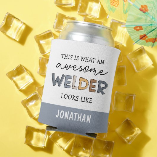 Custom Welder Funny Geweldige Welder Gifts Blikjeskoeler (Insitu Zomer)