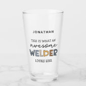 Custom Welder Funny Geweldige Welder Gifts Glas (Voorkant)