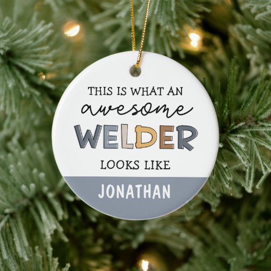 Custom Welder Funny Geweldige Welder Gifts Keramisch Ornament (Boom)