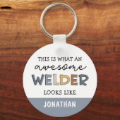 Custom Welder Funny Geweldige Welder Gifts Sleutelhanger (Voorkant)