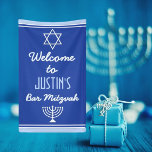 Custom Welkom bij Bar Mitzvah Spandoek<br><div class="desc">Welkom uw gasten in stijl</div>