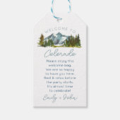 Custom Welkom bij Colorado bruiloft Label Cadeaulabel (Voorkant)