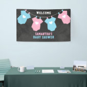 Custom Welkom GENDER REVEAL Party Baby shower Spandoek (Beurs)