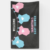Custom Welkom GENDER REVEAL Party Baby shower Spandoek (Verticaal)