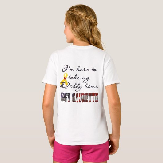 Custom Welkom Home Papa, ik heb je gemist - Gaudet T-shirt (Achterkant volledig)