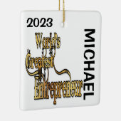 CUSTOM Werelden Grootste Ondernemer Keramisch Ornament (Rechts)