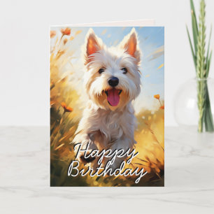 Custom West Highland White Terrier Bedankkaart