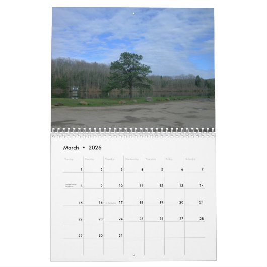 Custom West Virginia Calendar Kalender (Mar 2026)
