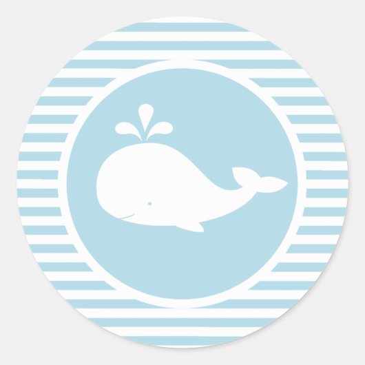 Custom Whale Birthday Sticker (Voorkant)