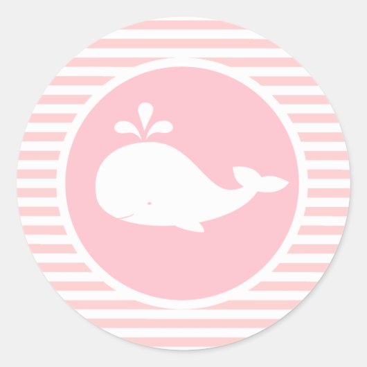 Custom Whale Birthday Sticker (Voorkant)