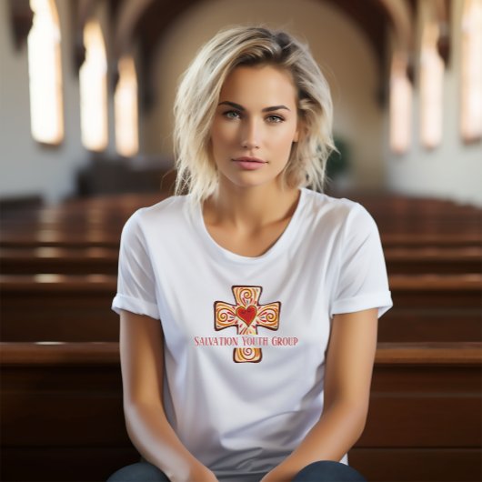 Custom Whimsical Cross T-shirt Church & Youth Grou