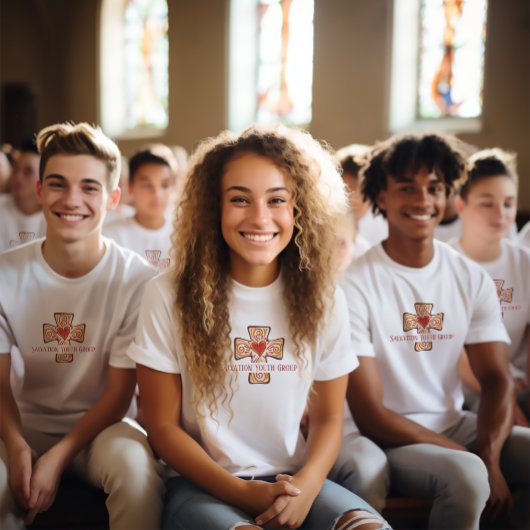 Custom Whimsical Cross T-shirt Church & Youth Grou