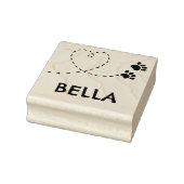 Custom Whimsical Paw Print Name Stamp Rubberstempel (Stempel)