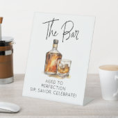 Custom Whiskey Bar Sign - Verouderd tot in de perf Reclamebord Met Voetstuk (Insitu)